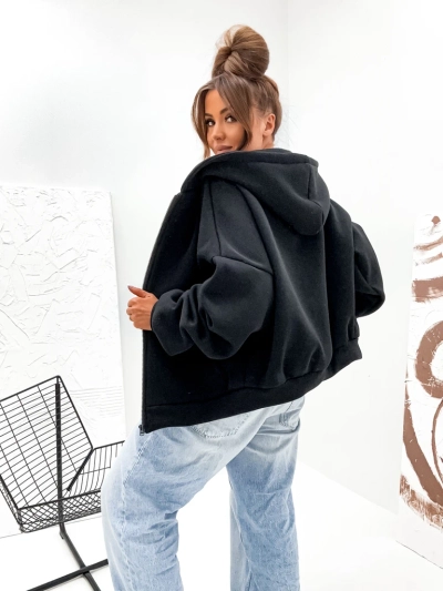 Royalfashion Дамски памучен ватиран суитшърт butterfly