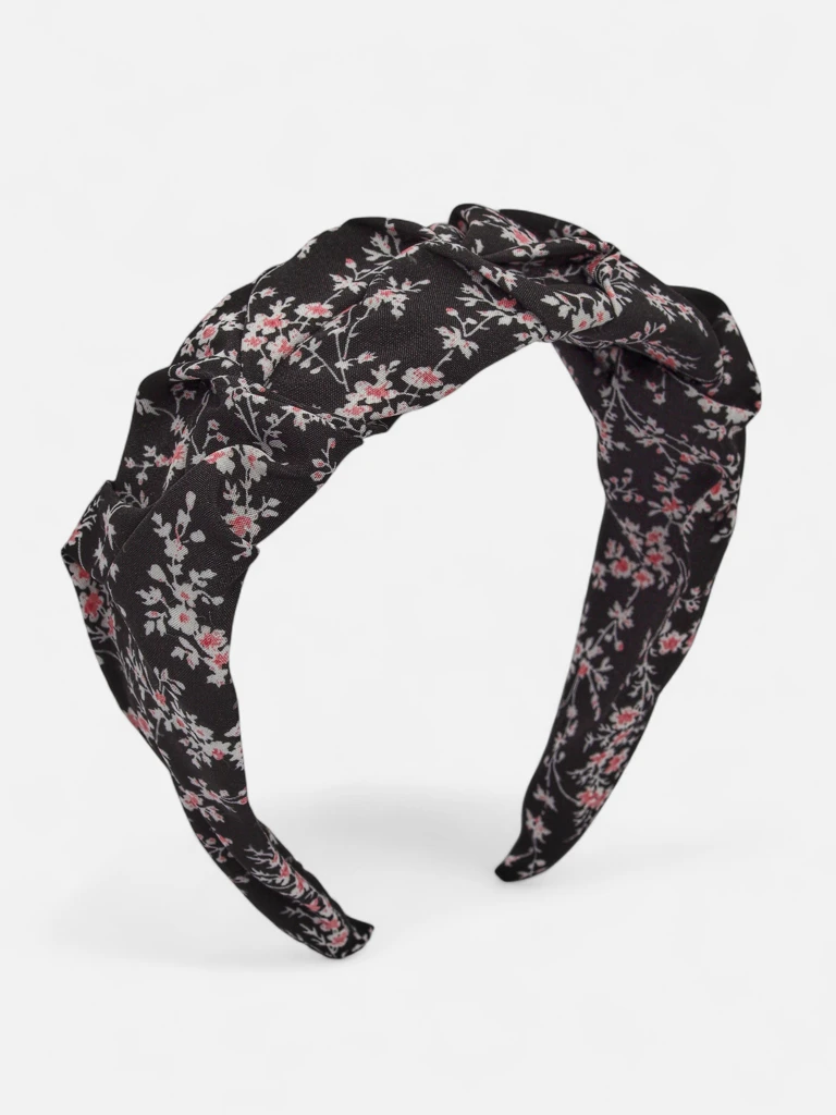 Royalfashion Лента за коса с драперия и щампа