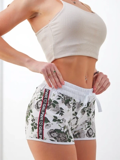 Дамски шорти Royalfashion от памук с пролетни цветя