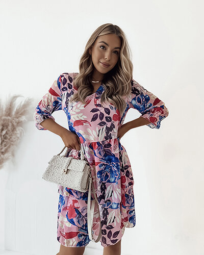 Royalfashion Дамска флорална мини рокля