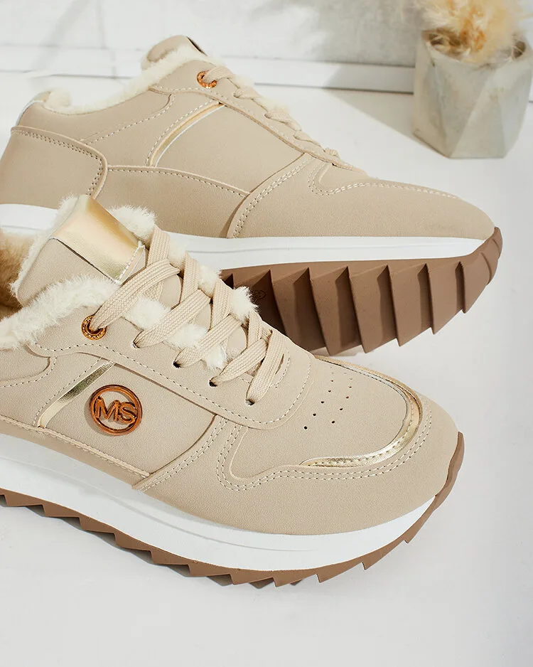 Royalfashion Затоплени дамски маратонки с кожа Boris