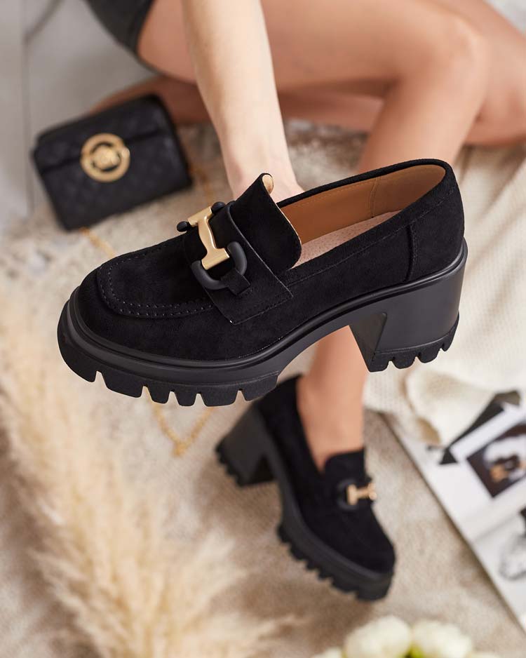 Елегантни сандали Vulcano в цвят черен велур