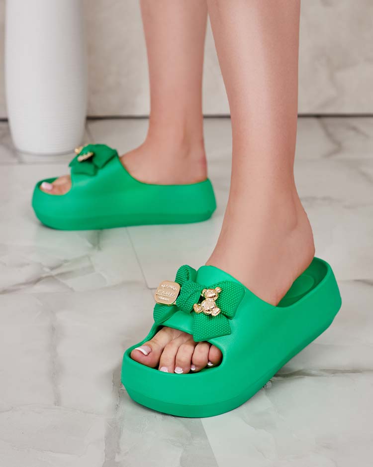 Royalfashion Дамски гумени джапанки с декоративна панделка Afeen