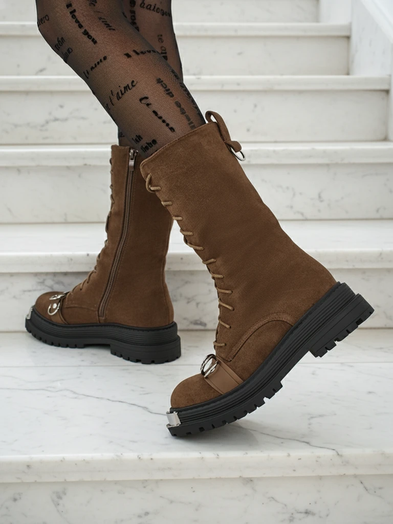 Royalfashion Дамски боти с връзки Werces