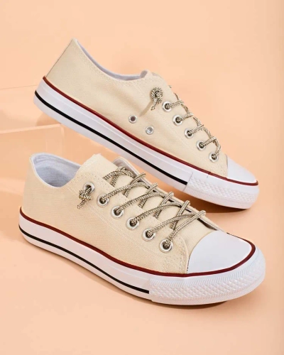 Royalfashion Дамски маратонки с декоративни връзки Timi