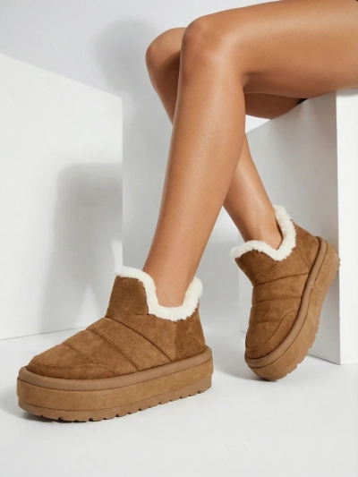 Royalfashion Дамски къси ботуши Zoeno a'la snow boots