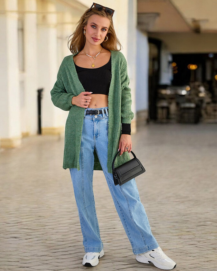 Royalfashion Дамски пуловер за спане в цвят фуксия