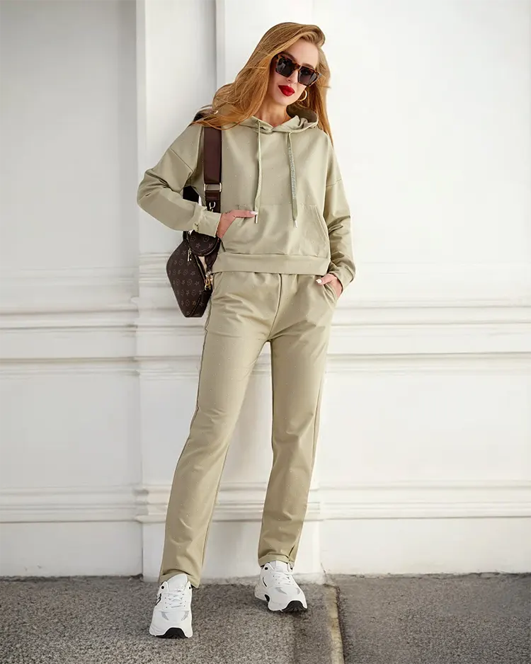 Royalfashion Памучен дамски комплект с потник