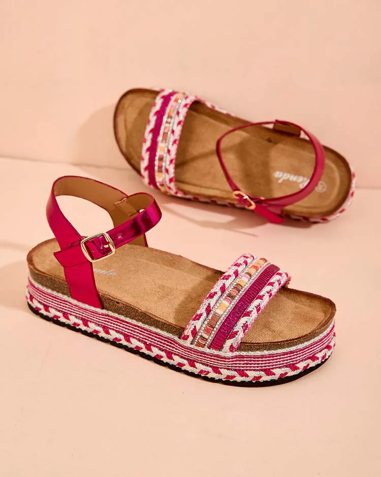 Royalfashion Дамски сандали с бродерия Mussir