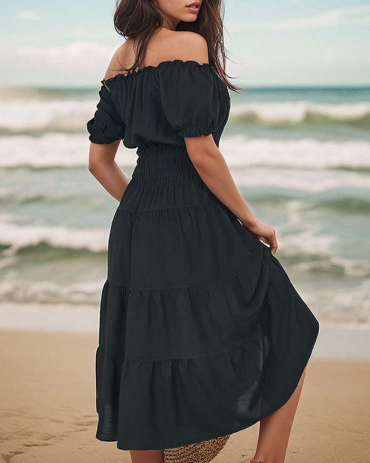 Royalfashion Дамска испанска рокля с дължина до коляното