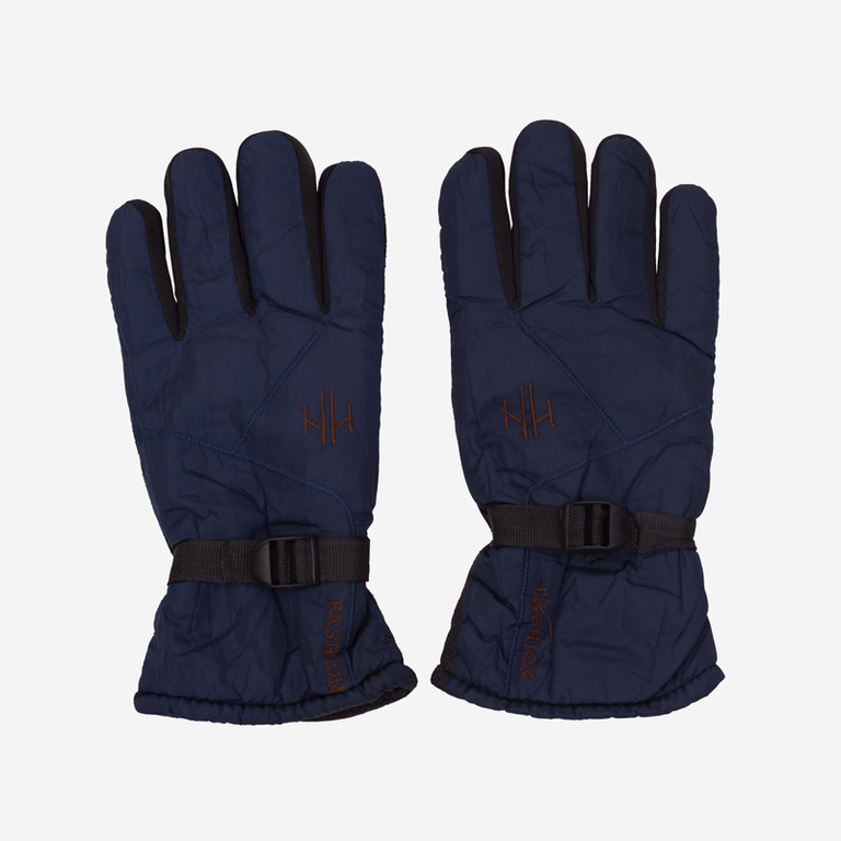 Мъжки изолирани ръкавици в морско синьо с регулиране на китката - Аксесоари