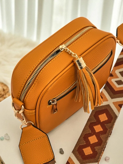 Royalfashion Малка дамска чанта от еко кожа с цветна каишка Kovi Lace