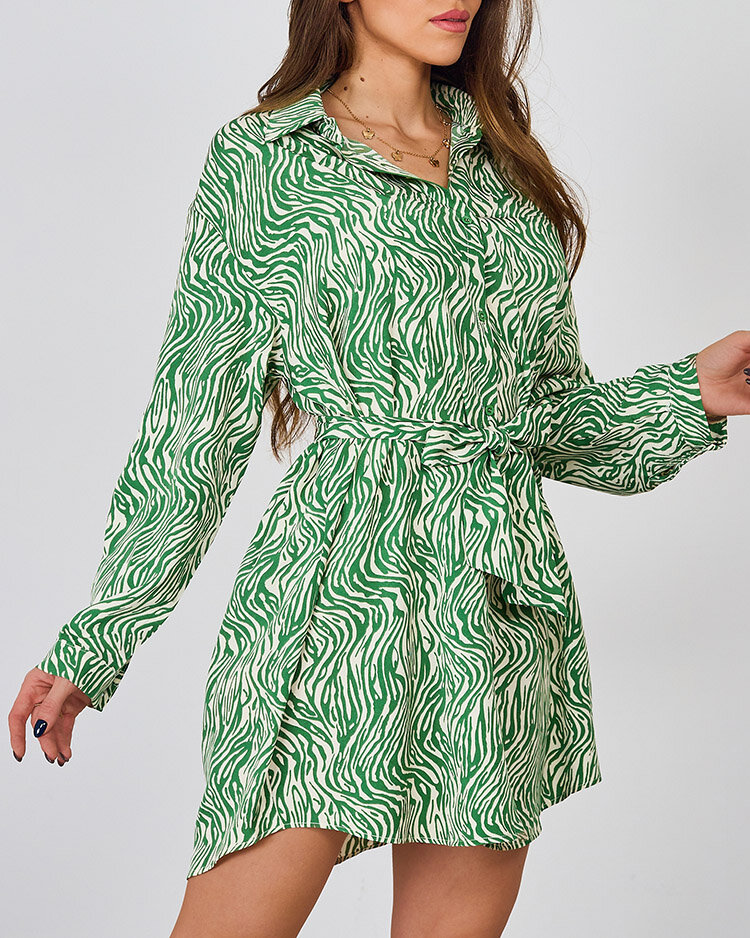 Royalfashion дамска мини рокля с десен а'ла зебра