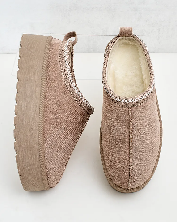 Royalfashion Дамски къси ботуши Zommy a'la snow boots