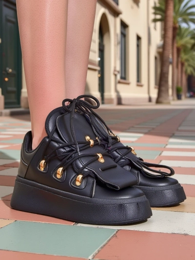 Royalfashion Дамски маратонки с декоративна езиче Domatories