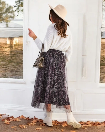 Royalfashion Подплатен пола на жени с шифон