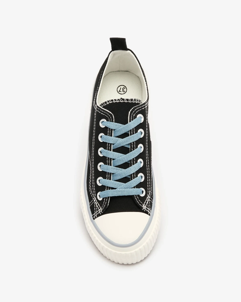 Черни дамски маратонки с връзки Tasabba- Footwear