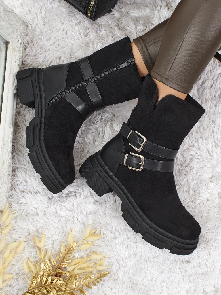 Високи дамски еко велурени боти Callire