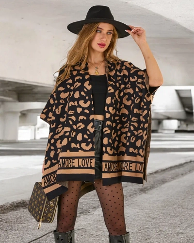 Royalfashion Дамско пончо с принт