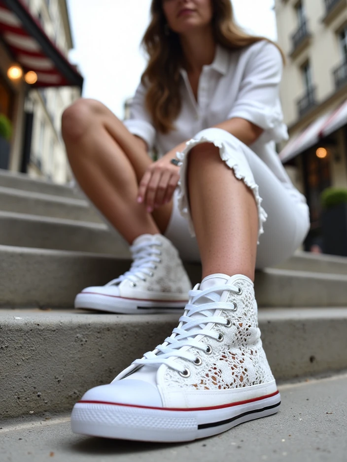 Royalfashion Женски перфориранни кецове Limme