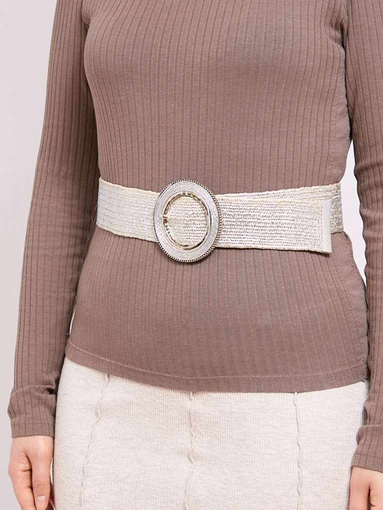 Плетен широк дамски колан за панталони