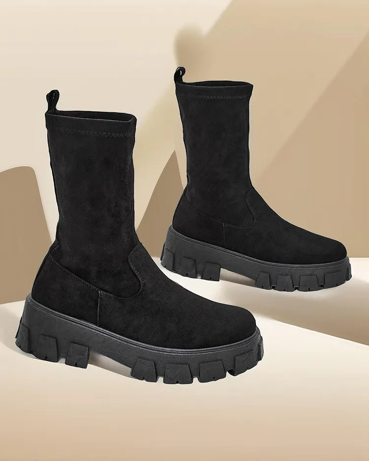 Дамски платформени боти Royalfashion Firo