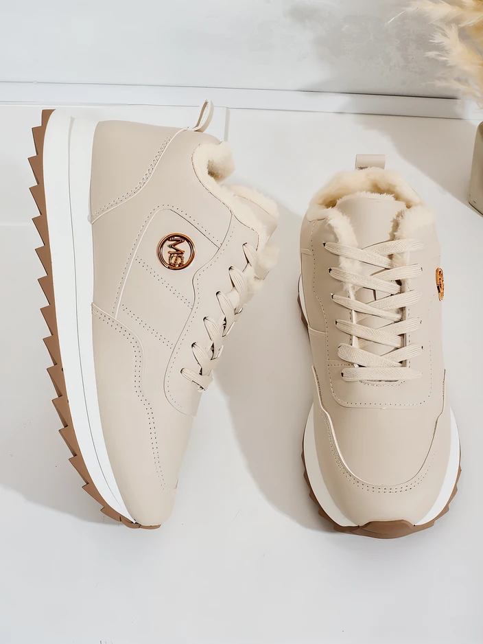 Royalfashion Затоплени дамски маратонки с кожа Casot