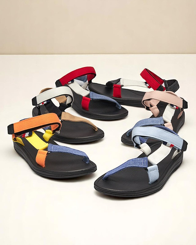 Дамски сандали Luna Червено и черно Синтетични за лятото