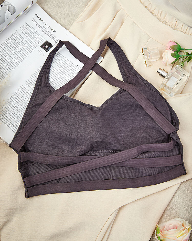 Royalfashion Дамски спортен сутиен с циркони