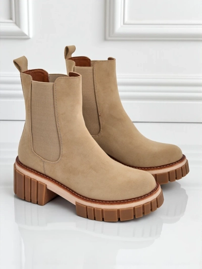 Боти до глезена на токче от еко набук Amber Walk