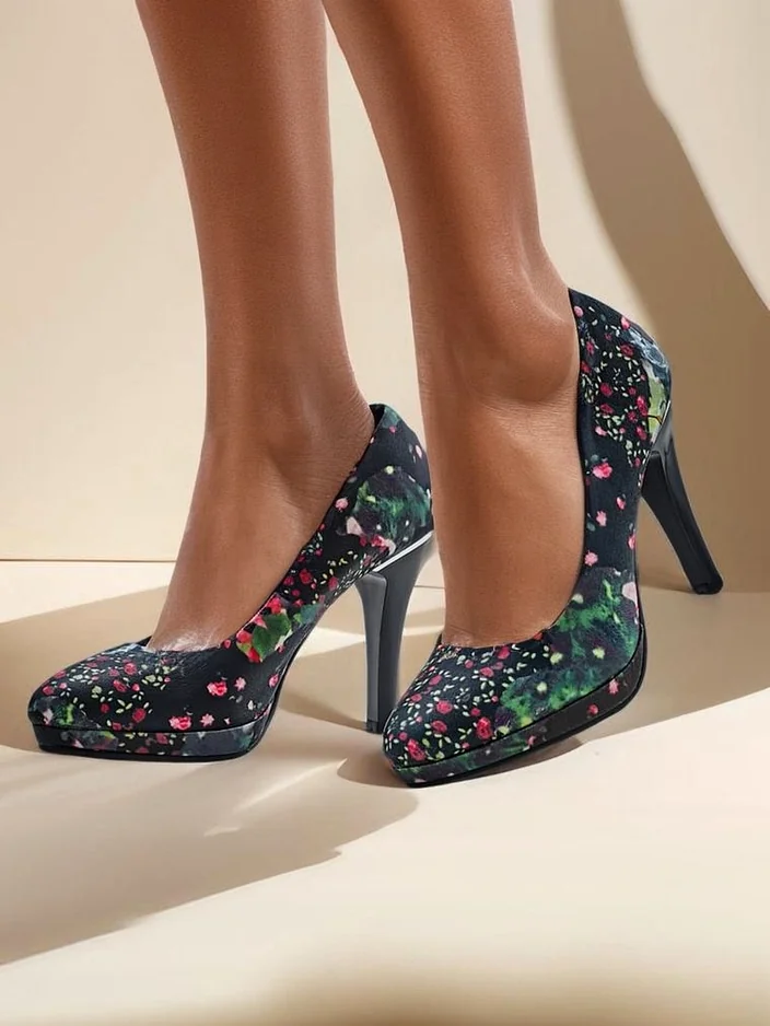 Royalfashion женски цветни токчета Floweere