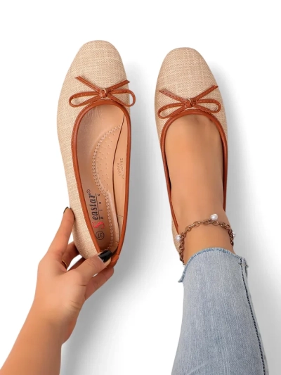 Royalfashion Дамски балерини с блестящи елементи и панделка Aramie