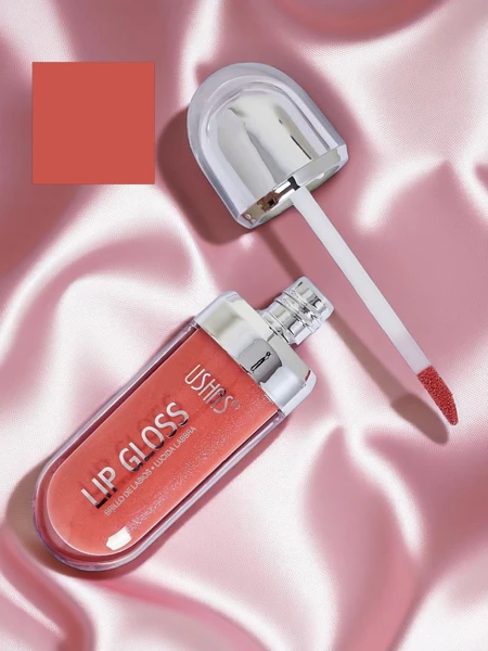 USHAS Блестящ гланц за устни, цвят Дълбоко розово