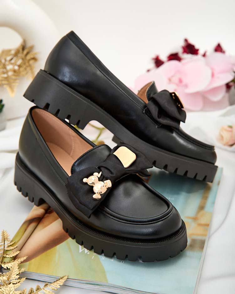 Royalfashion Дамски мокасини с панделка Mantarme