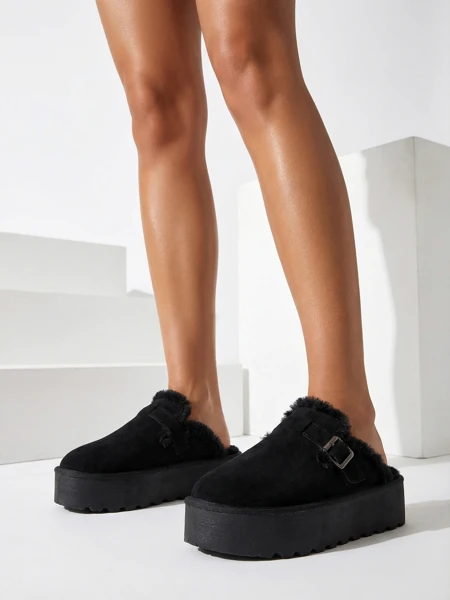 Royalfashion Къси глезенови ботуши без токчета за жени Поктес