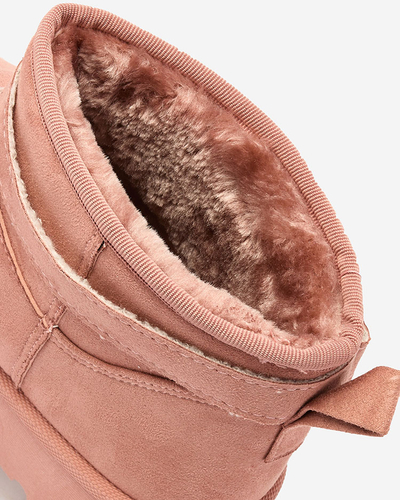 Royalfashion Светлокафяви дамски обувки a'la ботуши за сняг с орнамент Parisela