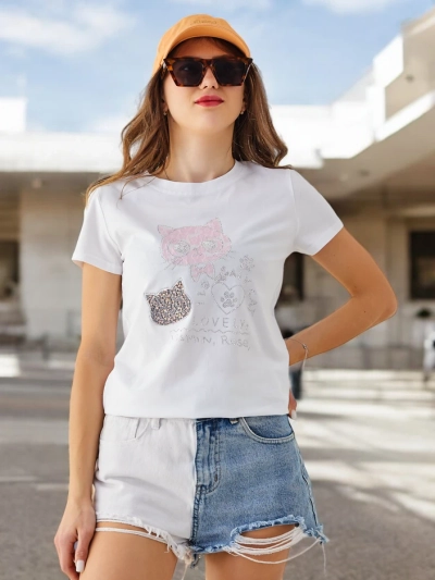 Royalfashion Дамска памучна блуза