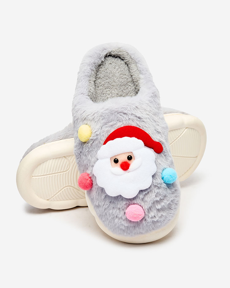 Royalfashion Коледни дамски чехли в сиво Fertemse