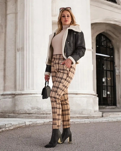 Royalfashion Затоплени дамски панталони с гети PLUS SIZE