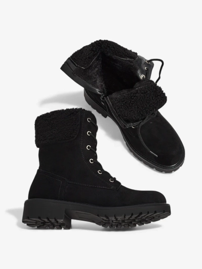 Дамски еко велурени боти с връзки Trevolla