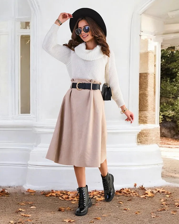 Дамска сюртук средна дължина Royalfashion a' la suede