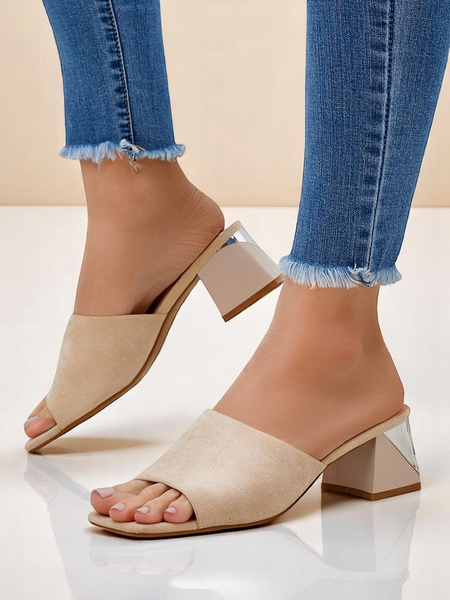 Дамски чехли Royalfashion с декоративни токчета Vollatie