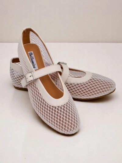 Royalfashion дамски ажурни балеринки с каишка Naommi