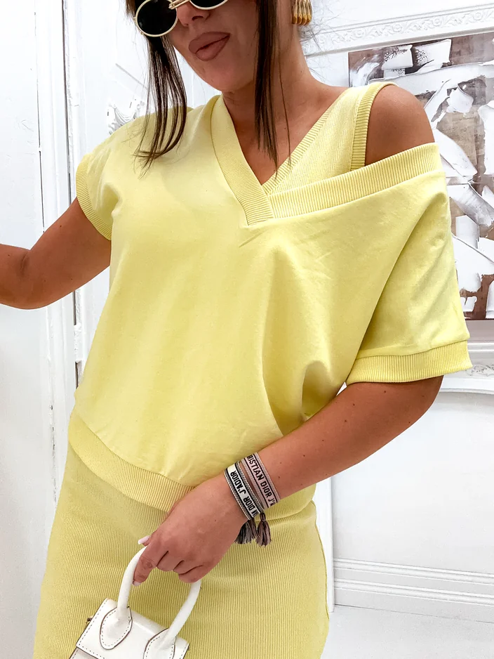 Комплект Royalfashion за жени с разкриващ суичър и рокля до коляното