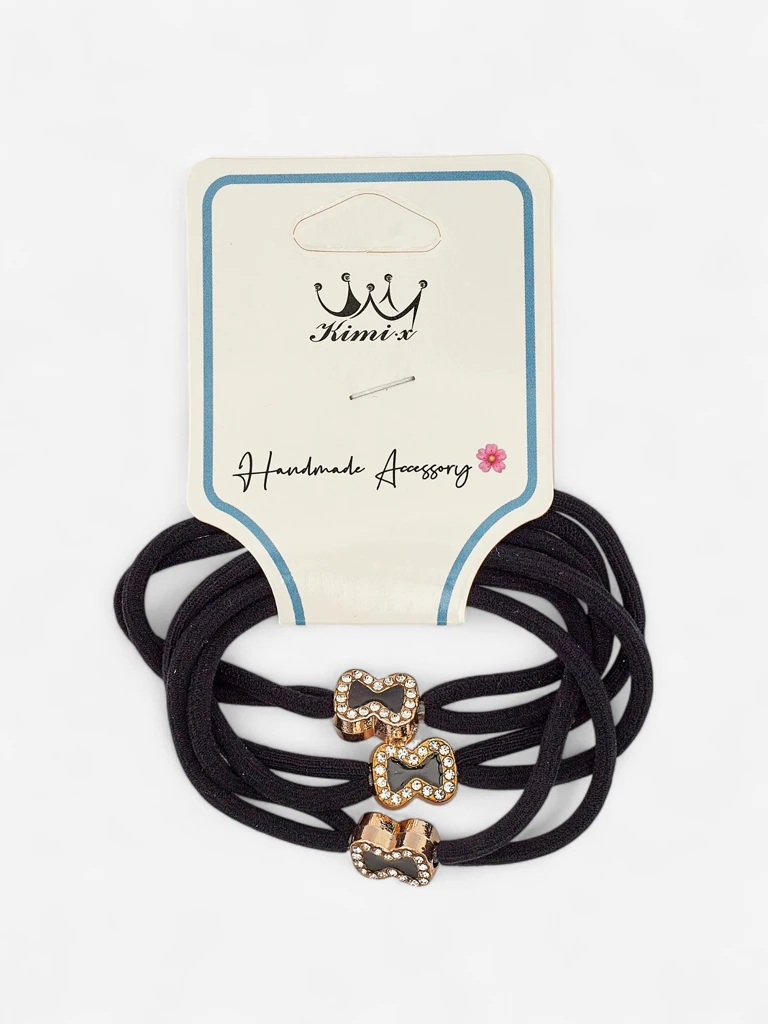 Royalfashion Комплект от 3 ластика за коса с декоративни панделки