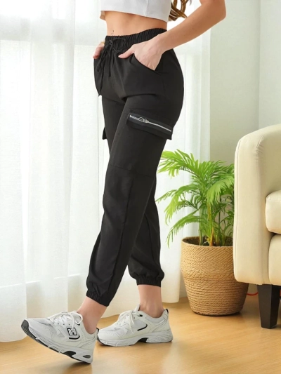 Панталони Elenna Спортни Дълги Черни с Джобове