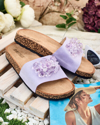 Royalfashion Дамски джапанки Villo с кристали