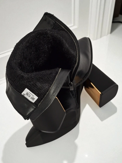 Дамски еко кожени боти на ток AshenPurl