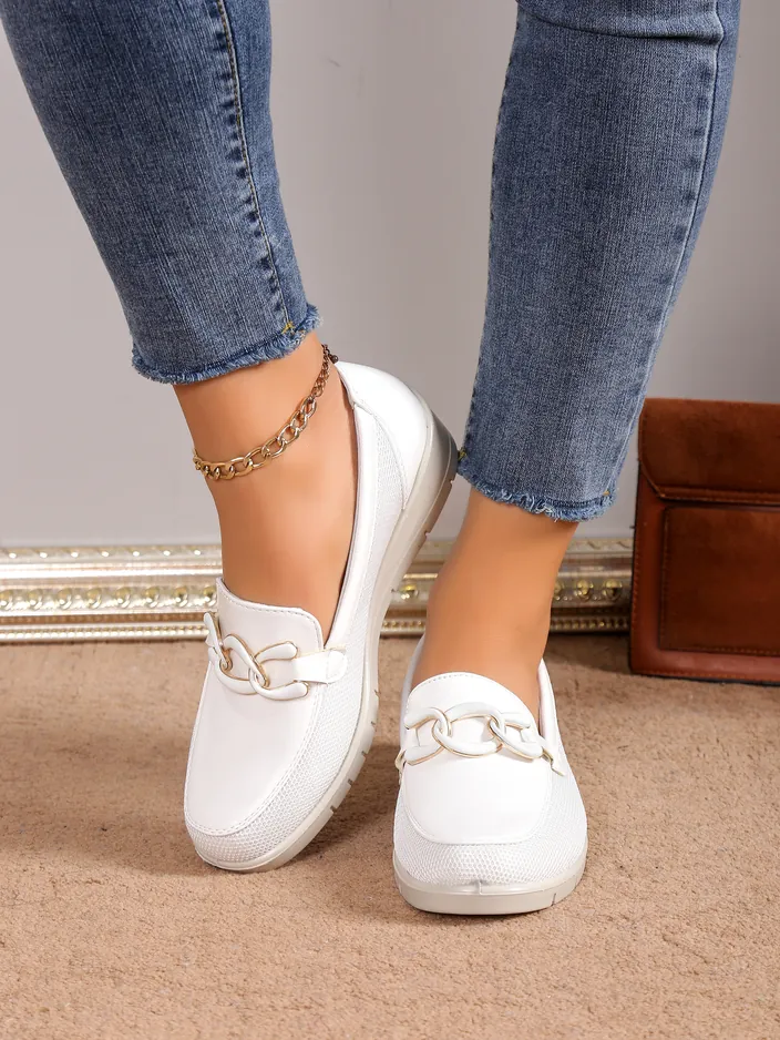 Royalfashion Жени мокацини на ниска платформа Hofride