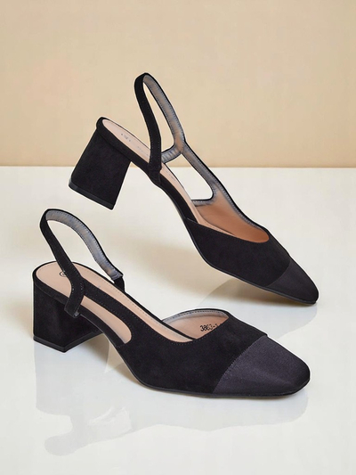 Royalfashion Дамски обувки на нисък ток с декоративен нос Eleganzo